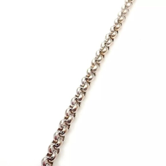 Authentic Chopard 18k White Gold Simple Chain Necklace 16.75" - Picture 6 of 7